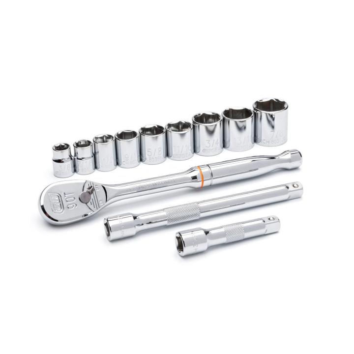 GEARWRENCH 12 Pc 3/8 in Drive 6 Point Standard SAE Mechanics Tool Set (80556)