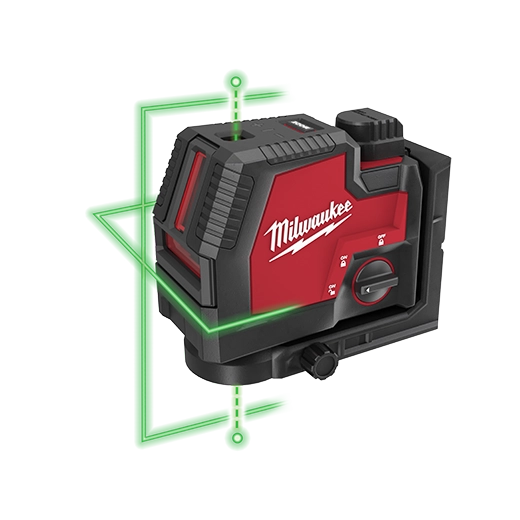 Milwaukee USB Rechargeable Green Cross Line & Plumb Points Laser