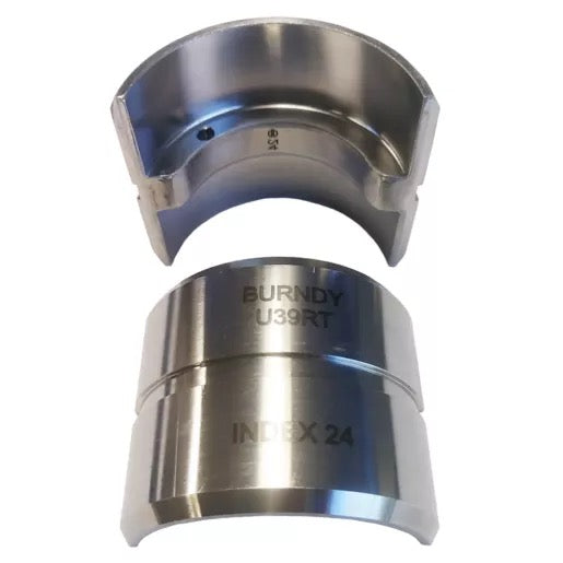 Burndy SS Circular Non-Butting Twin U Die, 750 kcmil, 600 Flex, Black, Index 24 (U39RT)