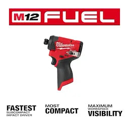 Milwaukee M12 FUEL™ 1/4" Hex Impact Driver (3453-20)