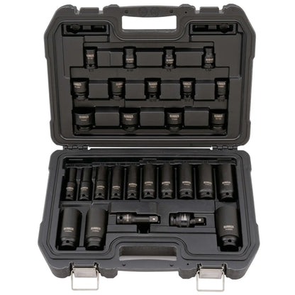 DeWalt 1/2 IN. DRIVE 7/16"- 1-1/4" STANDARD and DEEP IMPACT SOCKET SET 6 PT. with 3" EXTENSION and