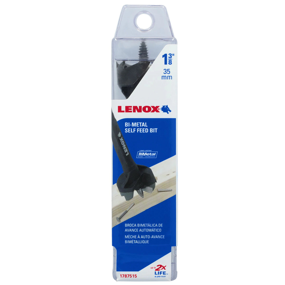 Lenox Tools Bi-Metal Self Feed Bit, 1-3/8 in (1787515)