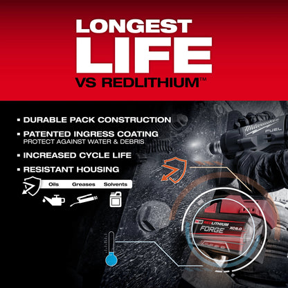Milwaukee FORGE™ XC6.0 M18™ REDLITHIUM™ Battery Pack (DISCONTINUED-USE #48-11-1881) (48-11-1861)