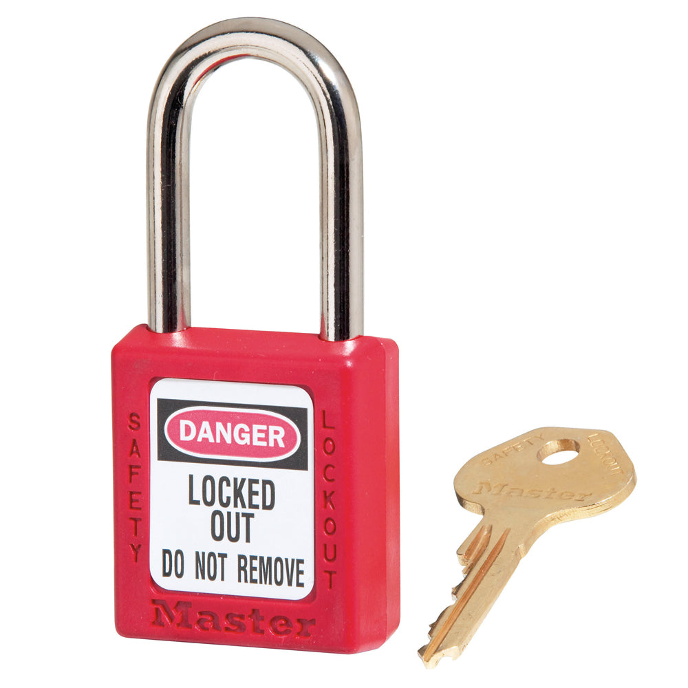 Master Lock 410RED Zenex Thermoplastic Safety Padlock (Lockout/Tagout)