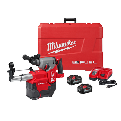 Milwaukee M18 FUEL 1” SDS Plus Rotary Hammer w/ Dust Extractor Kit 2912-22DE