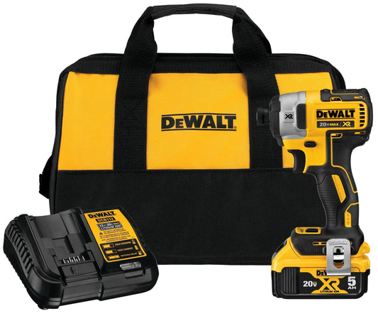 DeWalt 20V MAX XR 1/4IN IMPACT DRIVER KIT(5ah)