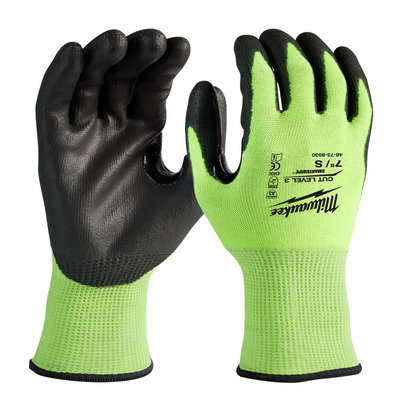 Milwaukee 12PK High Visibility Cut Level 3 Polyurethane Dipped Gloves - XL (48-73-8933B)