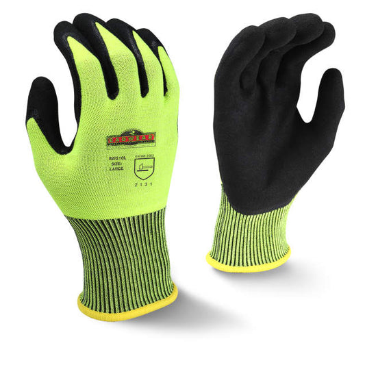 LARGE Radwear® Silver Series™ Green High Visibility Knit Dip Glove 2131X