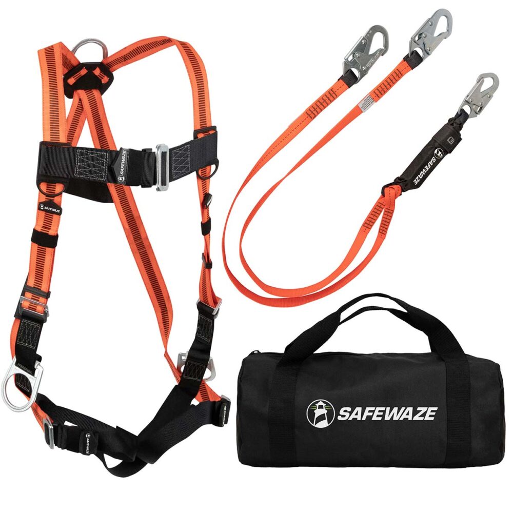 Safewaze V-Line Bag Combo with Harness and 6 ft Shock Lanyard (FS126-E-DL)