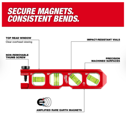 Milwaukee 6.5â€ Pipe Lock Billet Torpedo Level 48-22-5110