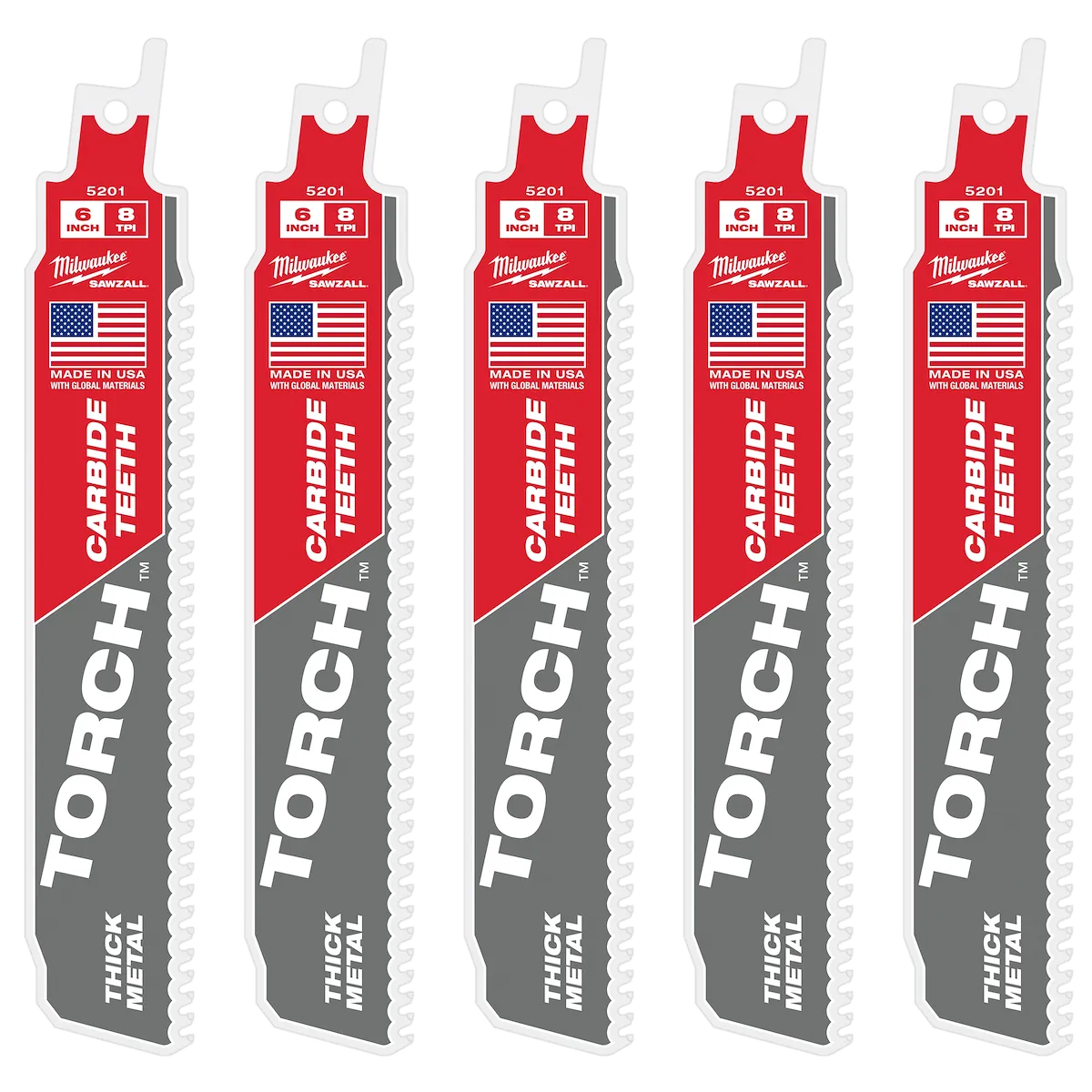 Milwaukee The TORCH™ with CARBIDE TEETH 7T 6L 5PK (48-00-5501)