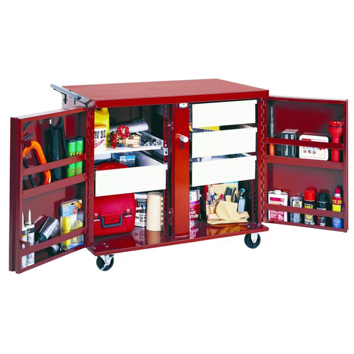 Crescent JOBOX Rolling Work Bench, 4 Drawers 1 Shelf 4 in Casters (676990)