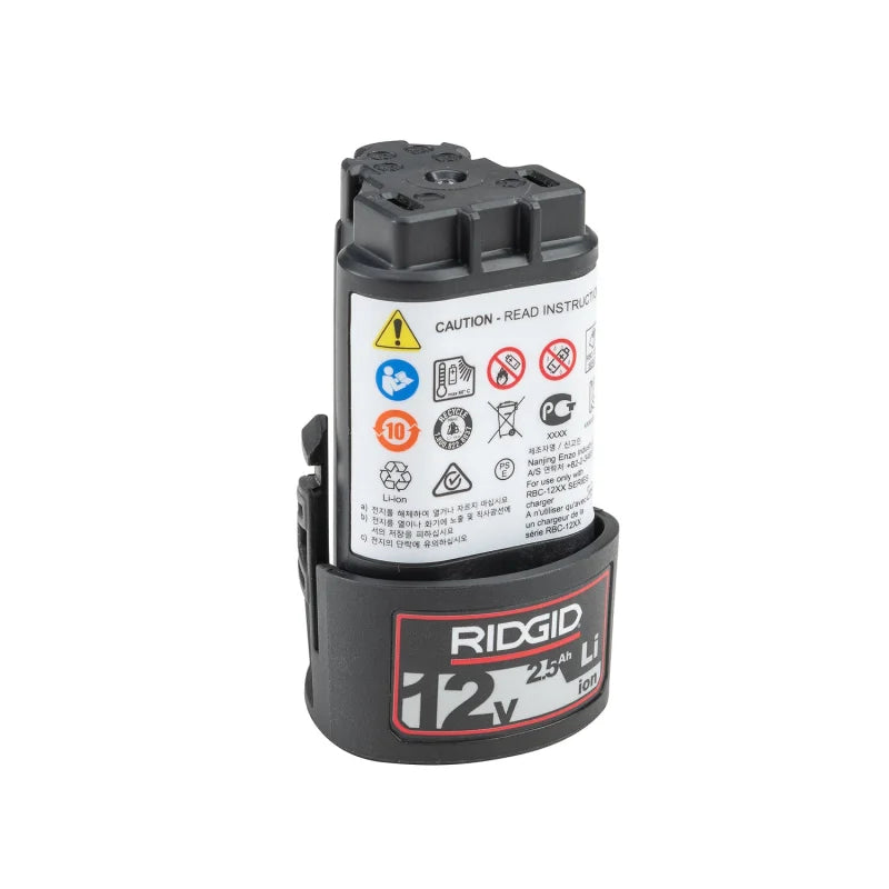 RIDGID 12V Lithium-Ion Battery, 2.5 Ah for RP 240 and RP 241 Press Tools (55183)