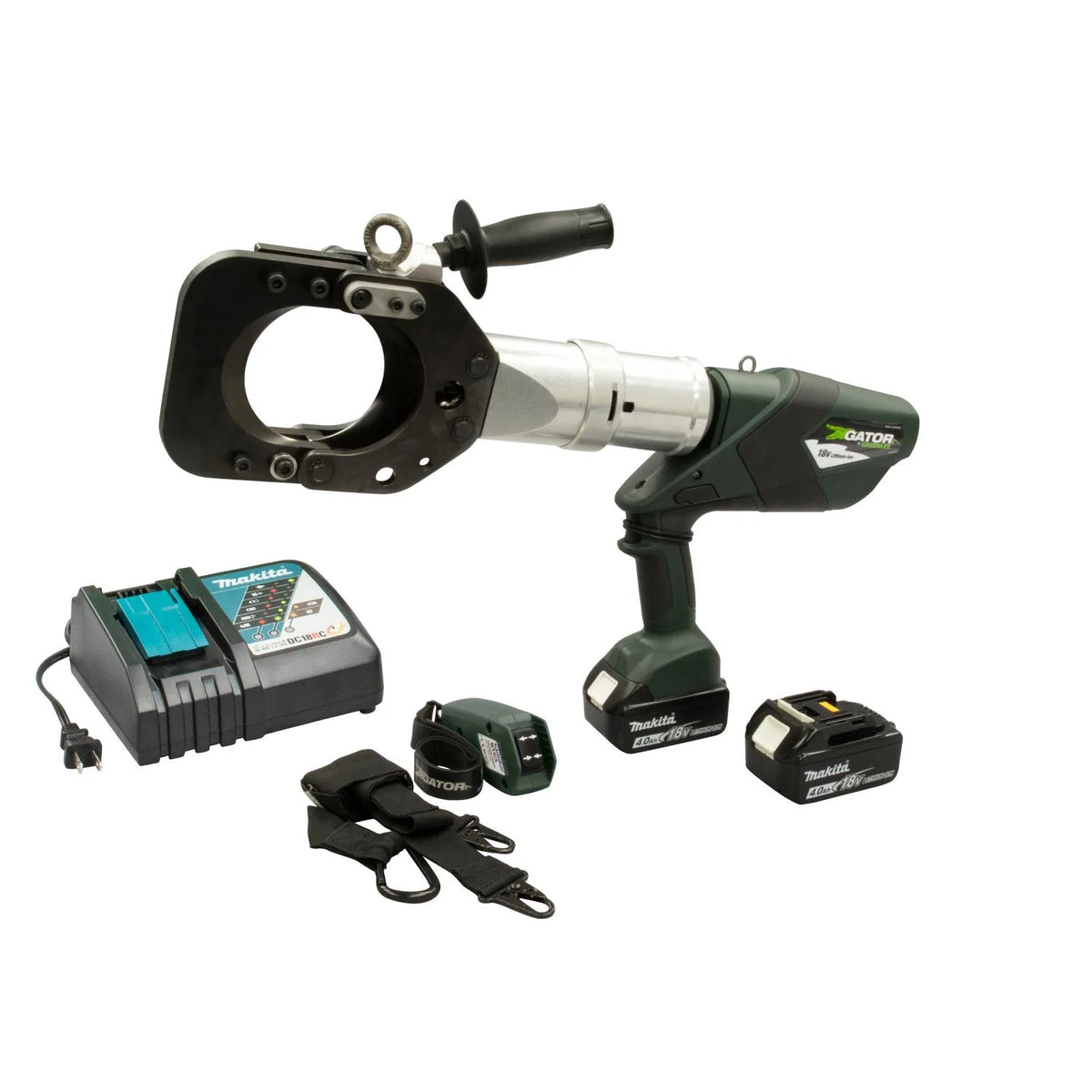 Greenlee 105mm Gator Guillotine Remote Cable Cutter, 120V Charger (ESG105LXR11)