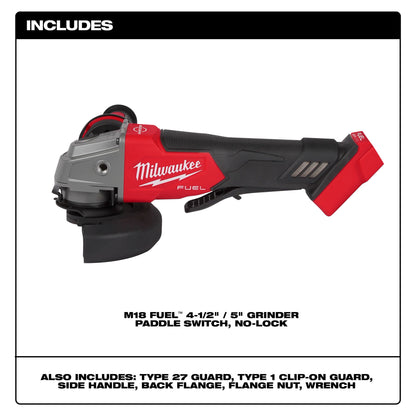 M18 FUEL 4-1/2" / 5" Grinder Paddle Switch, No-Lock