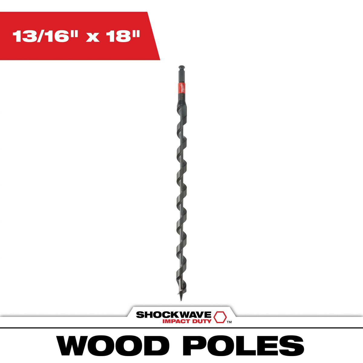 13/16" x 18" SHOCKWAVE Lineman's Impact Auger Bit