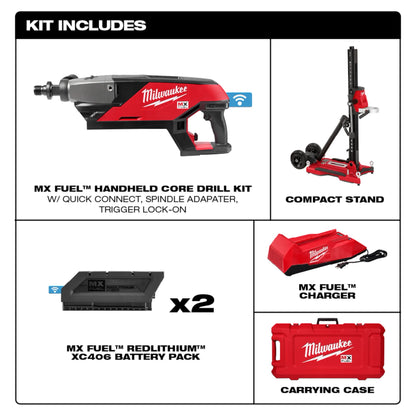 Milwaukee MX FUEL™ Handheld Core Drill Kit w/ Stand (MXF301-2CXS)