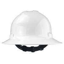 Radians Quartz Full Brim Hard Hat, Ratchet, White, Hargrave Logo (QHR6-WHITE)