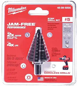 #5 Step Drill Bit, 1/4" - 1-3/8" by 1/8"