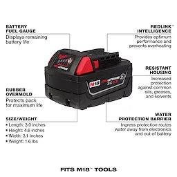 M18 REDLITHIUM XC5.0 Resistant Battery