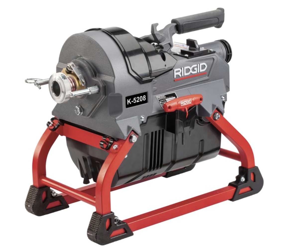 Ridgid - K-5208 Sectional drain cleaning machine - 115V 60Hz with guide hose, qty: 4 C-11 cables, sectional cable carrier, toolbox (w/cutters) kit & transport cart