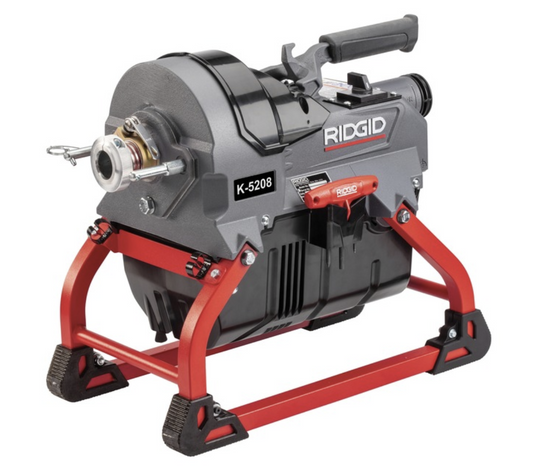Ridgid - K-5208 Sectional drain cleaning machine - 115V 60Hz with guide hose, qty: 4 C-11 cables, sectional cable carrier, toolbox (w/cutters) kit & transport cart