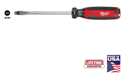 Milwaukee 5/16" Slotted 6" Cushion Grip Demolition Screwdriver MT208