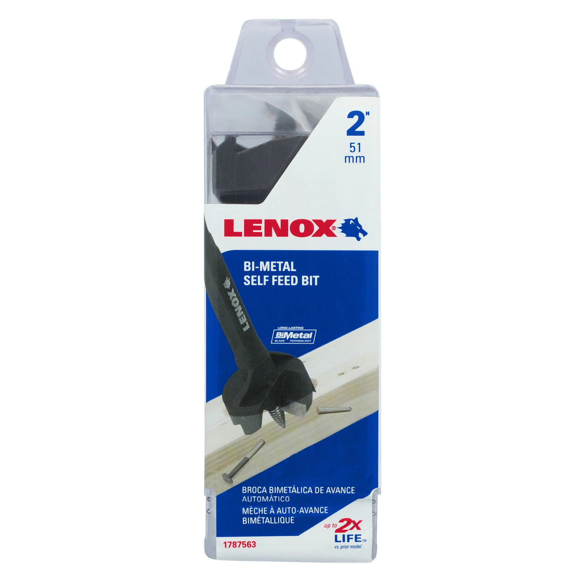 Lenox Tools Bi-Metal Self Feed Bit, 2 in (1787563)