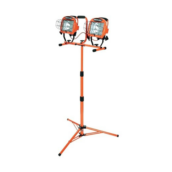 Southwire LED Twin Head Telescoping Work Light with Switches and Tripod Base  L14S