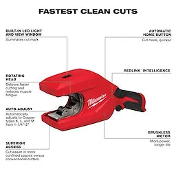 M12 Brushless 1-1/4" - 2" Copper Tubing Cutter