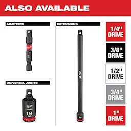 Milwaukee 15PC SHOCKWAVE™ Impact Duty Socket 1/2” Drive SAE Set with PACKOUT™ (49-66-6802)