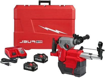 Milwaukee M18 FUEL 1? SDS Plus Rotary Hammer w/ Dust Extractor Kit 2912-22DE