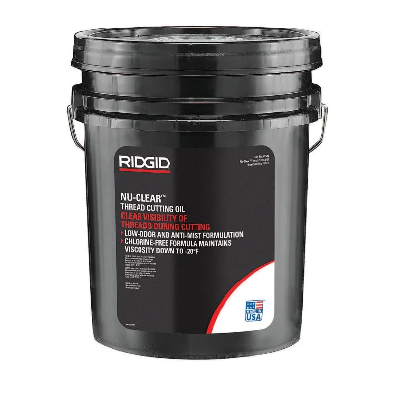 RIDGID Nu-Clear Threading Oil, 5 gal Pail, Clear Mineral Base (41575)