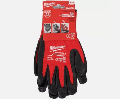 Milwaukee Cut Level 3 Nitrile Dipped Gloves - L 48-73-8632E