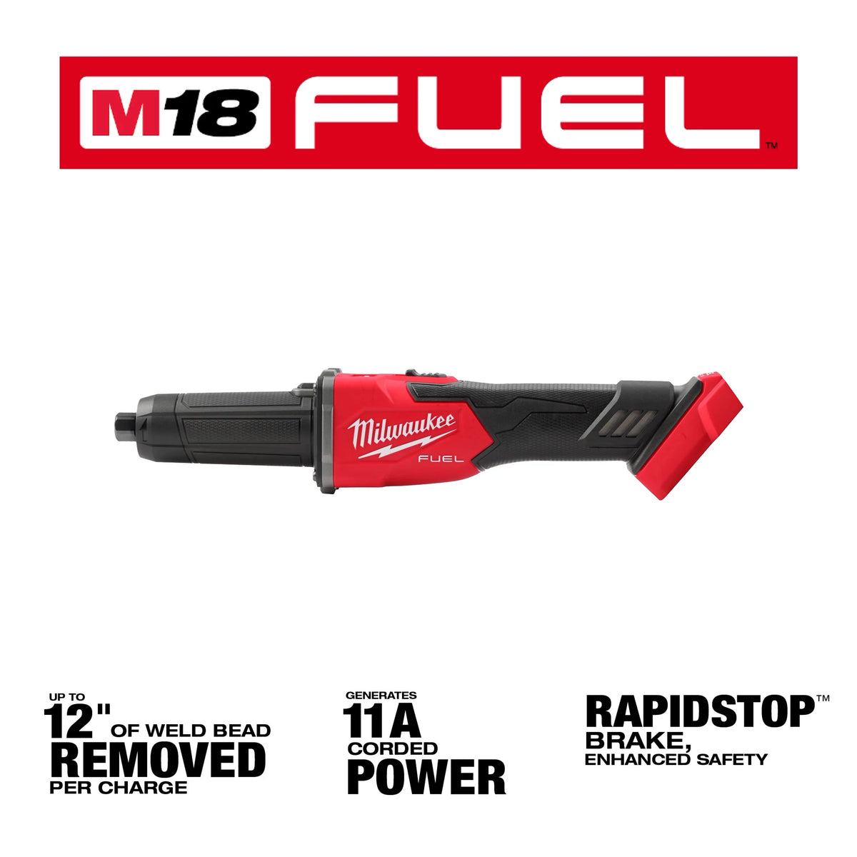 Milwaukee M18 FUEL BRAKING DIE GRINDER W/ SLIDE SWITCH (2939-20)