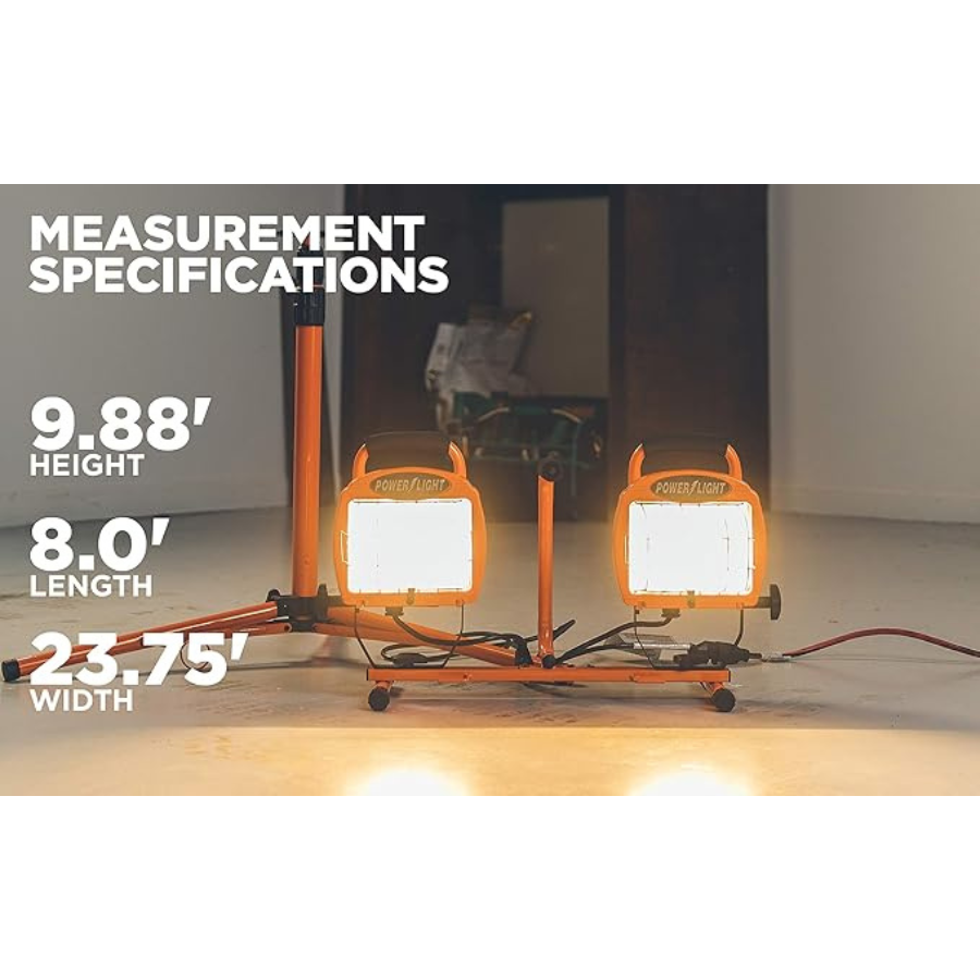 TWIN HEAD PORTABLE FLOOD LIGHT