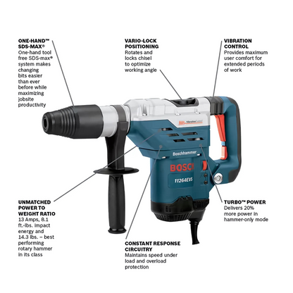 Bosch 1-5/8" SDS-max Combination Hammer 11264EVS
