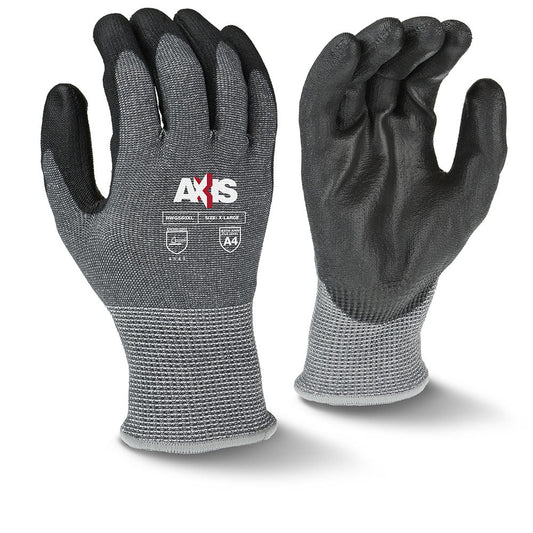 AXIS™ Large Cut Protection Level A4 PU Coated Glove (Yellow Cuff Band)