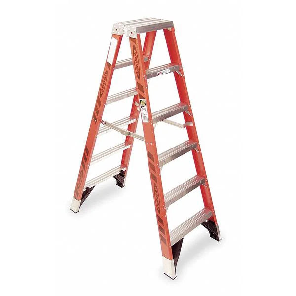 Werner 6 ft Type IAA Fiberglass Twin Stepladder (T7406)