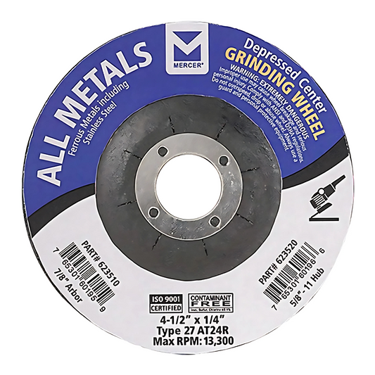 623520 - 1/4" GRINDING WHEEL - FERROUS METALS STAINLESS STEEL - HEAT TREAT ALU...