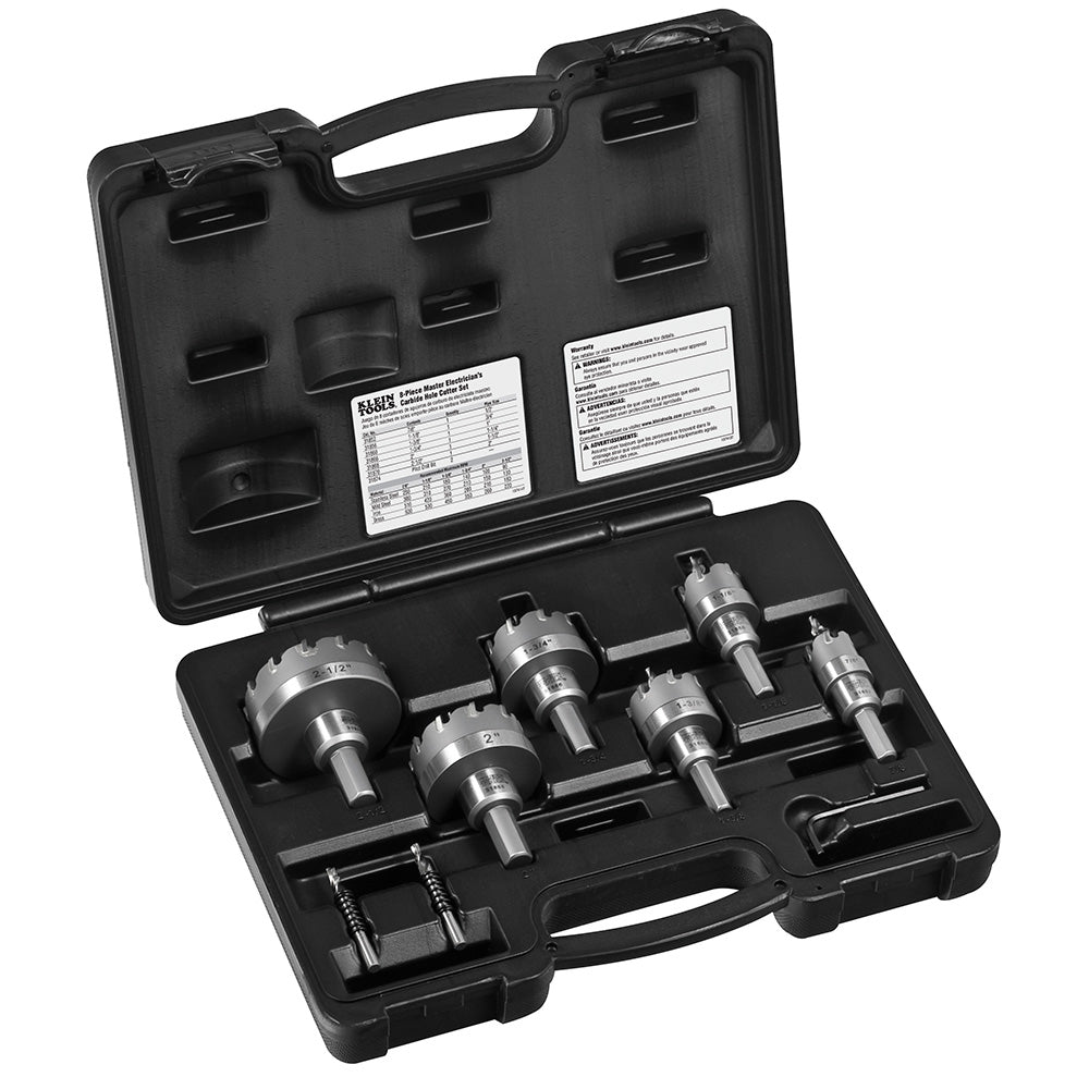Klein Tools Hole Cutter Kit, Master Electrician Hole Cutter, 8-Piece (31873)