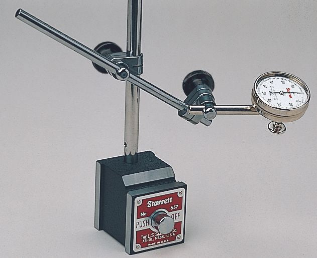 Starrett No. 657AA Magnetic Base Indicator Holder — Complete Set