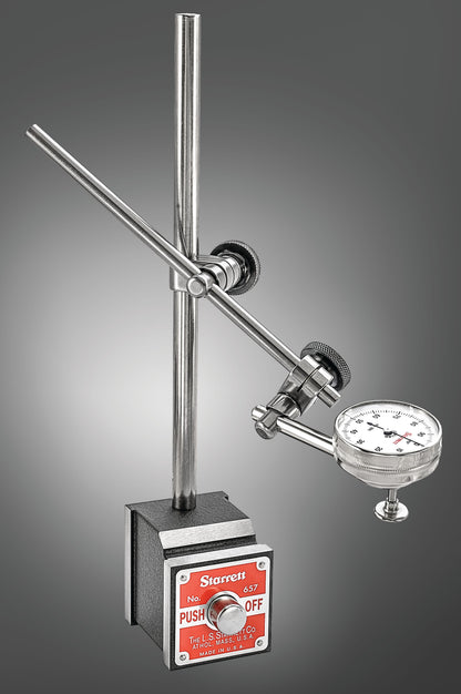 Starrett No. 657AA Magnetic Base Indicator Holder — Complete Set