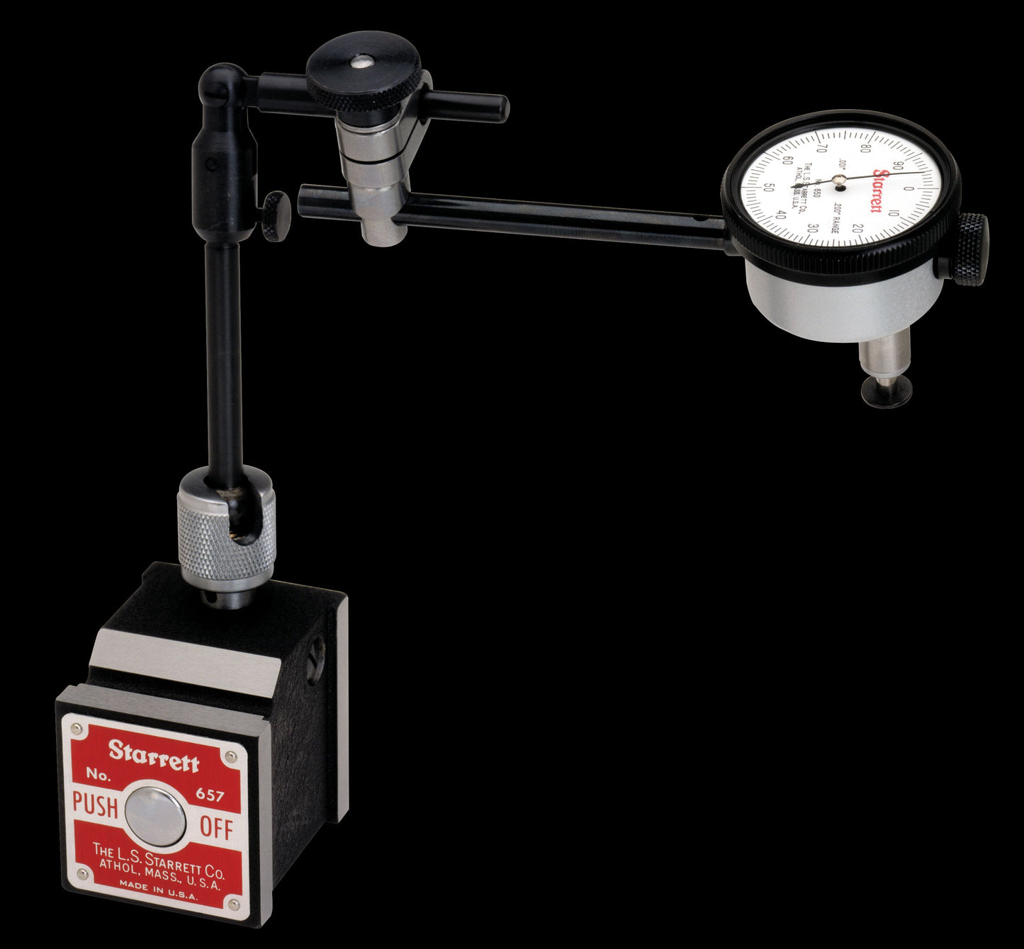 Starrett No. 657A Magnetic Base Indicator Holder