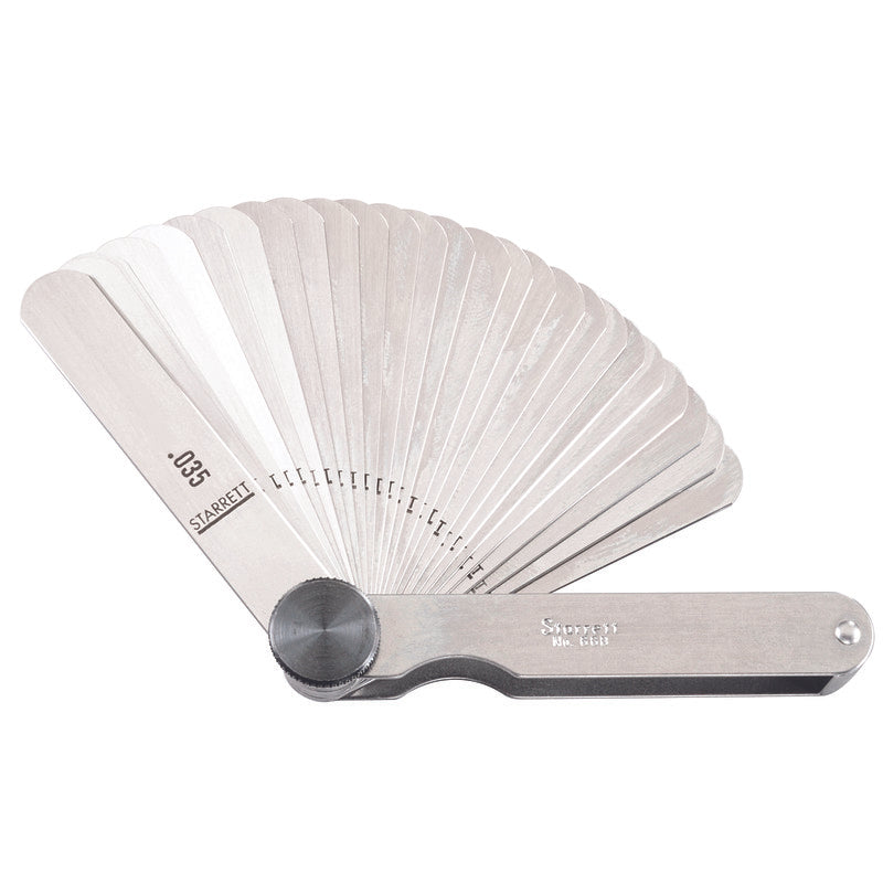 Starrett No. 66B English Thickness Gage (31 Straight Leaves)