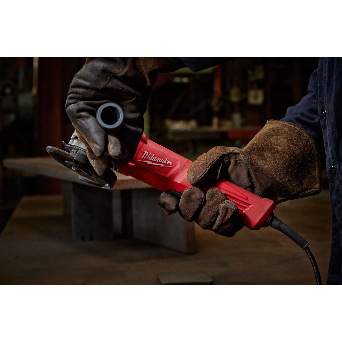 Milwaukee 11 Amp Corded 4-1/2 in. Small Angle Grinder Paddle No-lock (6142-31)