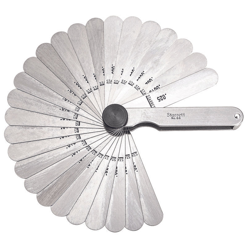 Starrett No. 66 Multi-Leaf Thickness Gage (26 Straight Leaves)