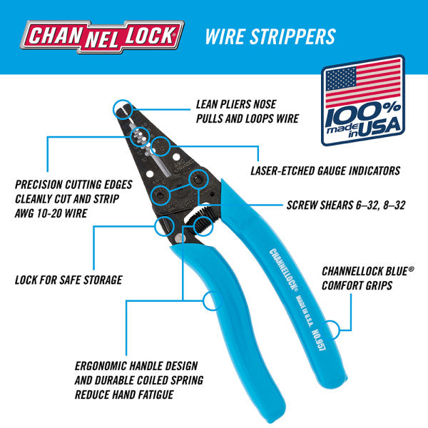 ChanneLock 7 in. Wire Cutters/Stripers