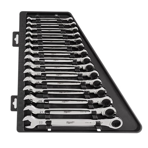 Milwaukee 15pc Ratcheting Combination Wrench Set - Metric (48-22-9516)