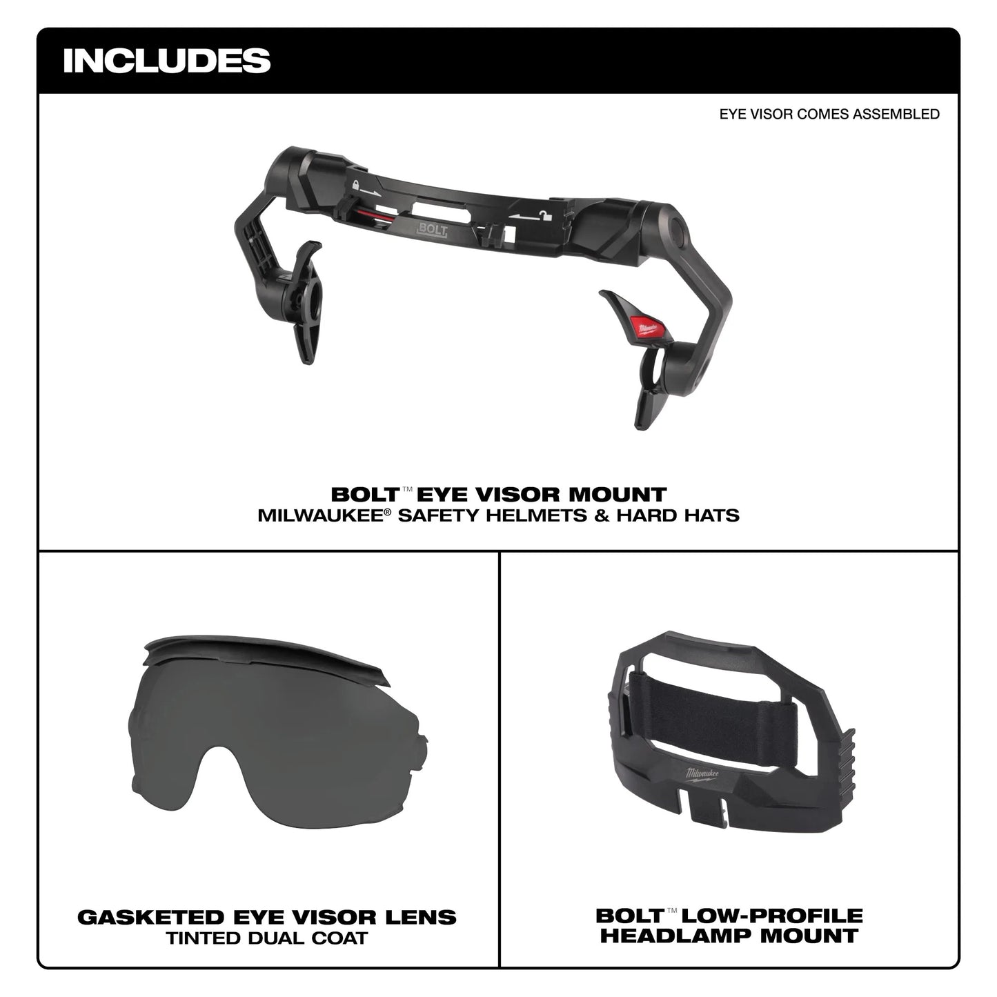 BOLT™ Tinted Gasketed Eye Visor - Dual Coat Lens (Compatible with ...